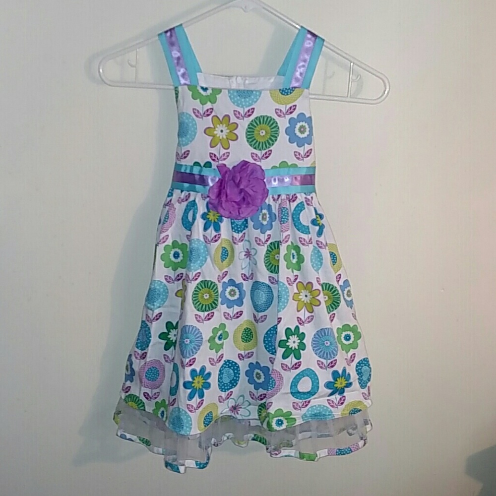 Adorable floral spring girl's dress
